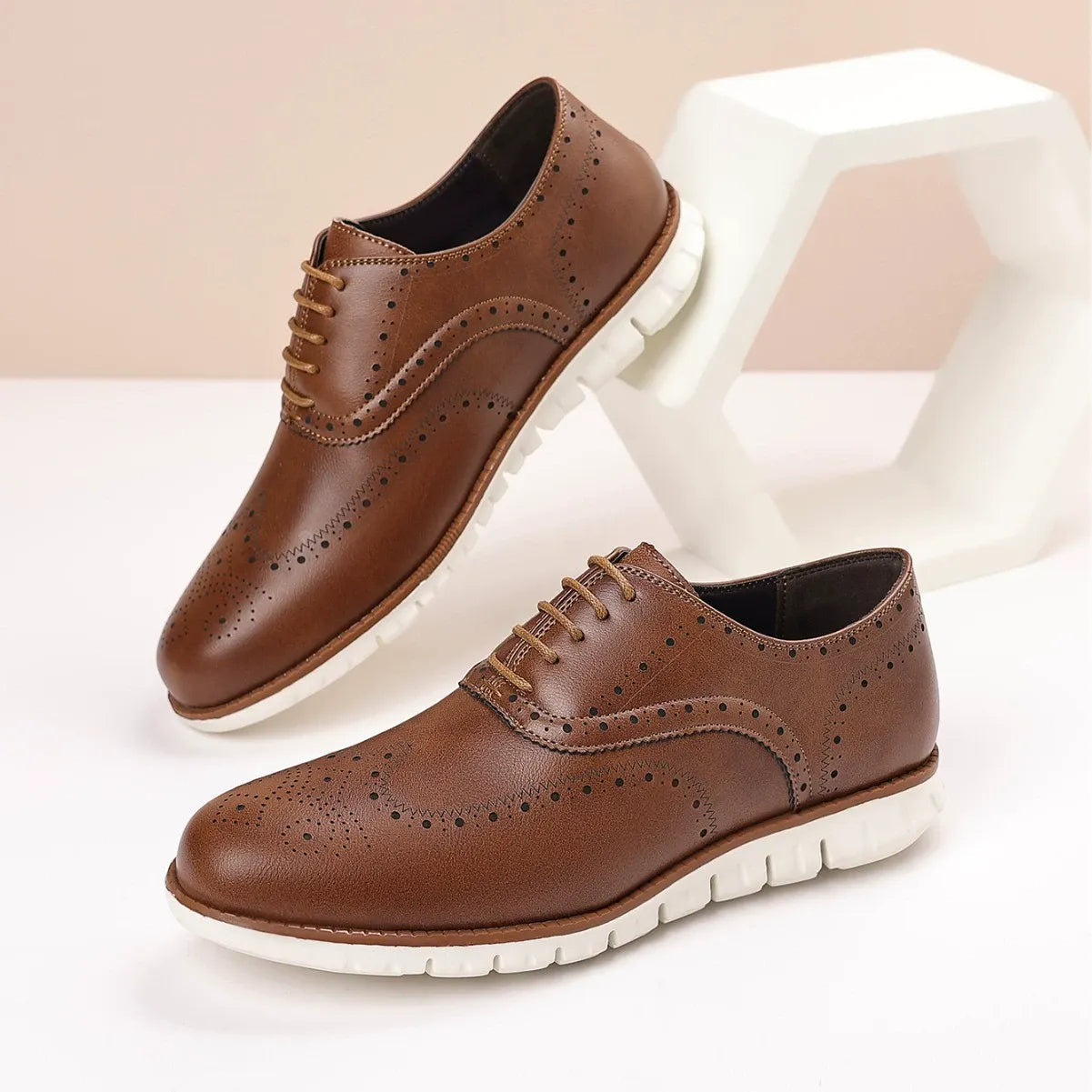 ⏰Promotion 70% OFF - Men's orthopedic comfortable genuine leather carved Oxford shoes