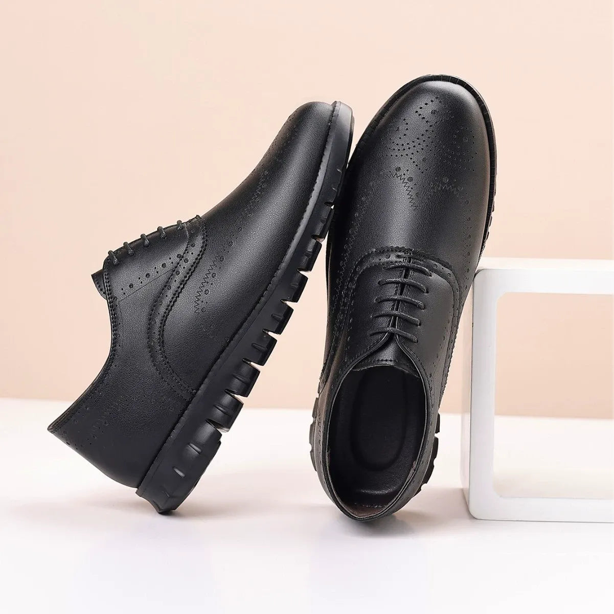 ⏰Promotion 70% OFF - Men's orthopedic comfortable genuine leather carved Oxford shoes