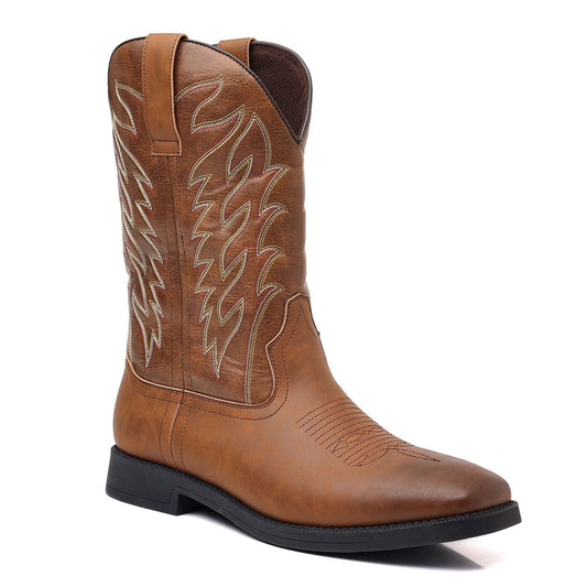 Vintage wide-toe cowboy boots