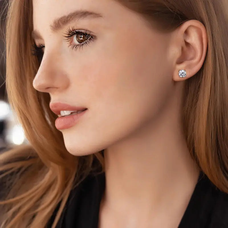 🔥Hot Sale🔥Brilliant 4-Prong Moissanite Stud Earrings💎