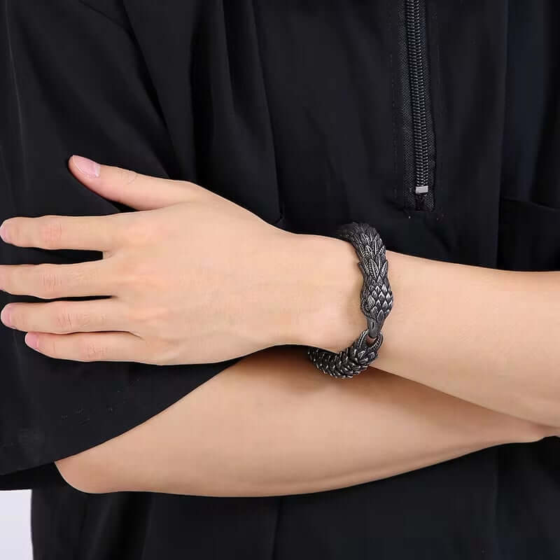 💸The Key to Limitless Wealth - Shadow Scale Eagle Head Bracelet🦅